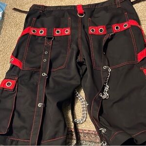 Tripp NYC Black and Red Cargo Pants